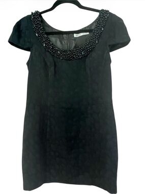 Kensie dresses Embellished Scoop Neck Little Black Dress